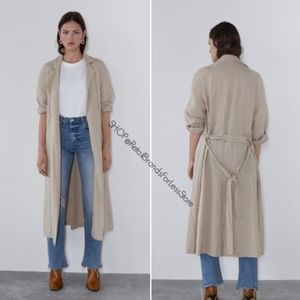 Zara linen trench coat
